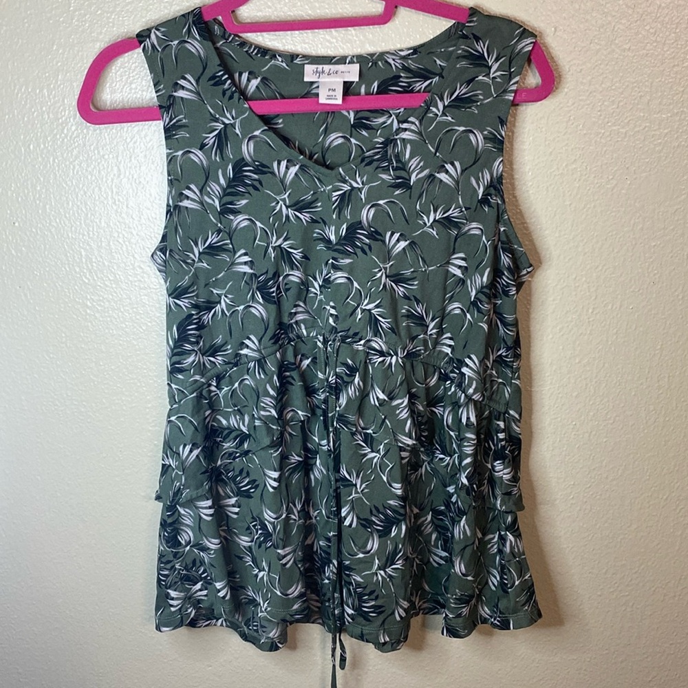 Style & Co Palm Blouse
